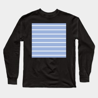 Narrow sky blue and white stripes 4 Long Sleeve T-Shirt